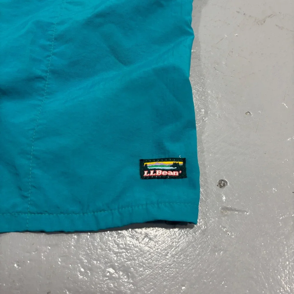 Vintage LL Bean Supplex Nylon Shorts Mens Large Teal Blue 5